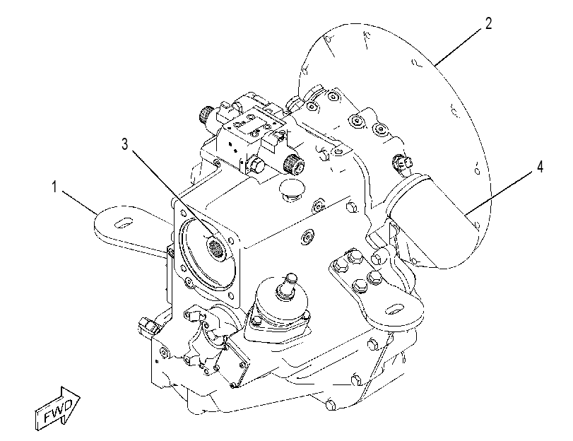 TRANSMISSION & MOUNTING GP 3669444 CAT