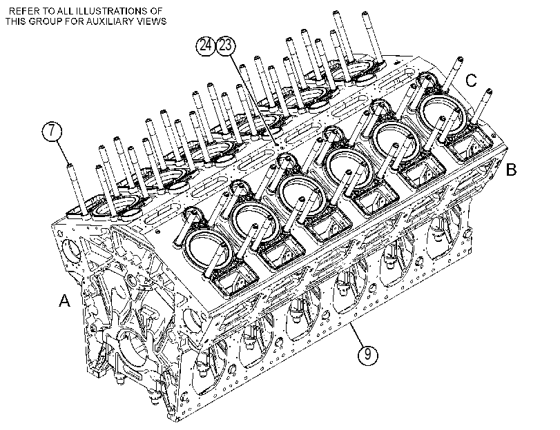 Блок цилиндров 4411108 CAT