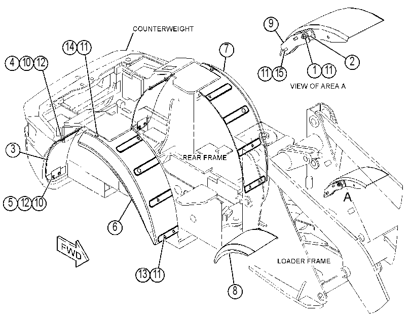 FENDER & MOUNTING GP 4626104 CAT