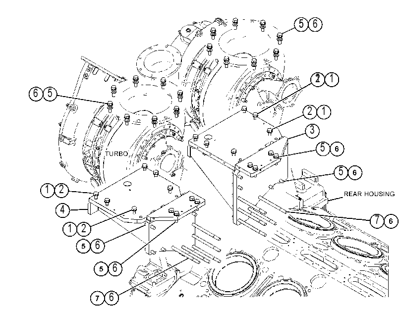 MOUNTING GP-TURBOCHARGER 4220913 CAT