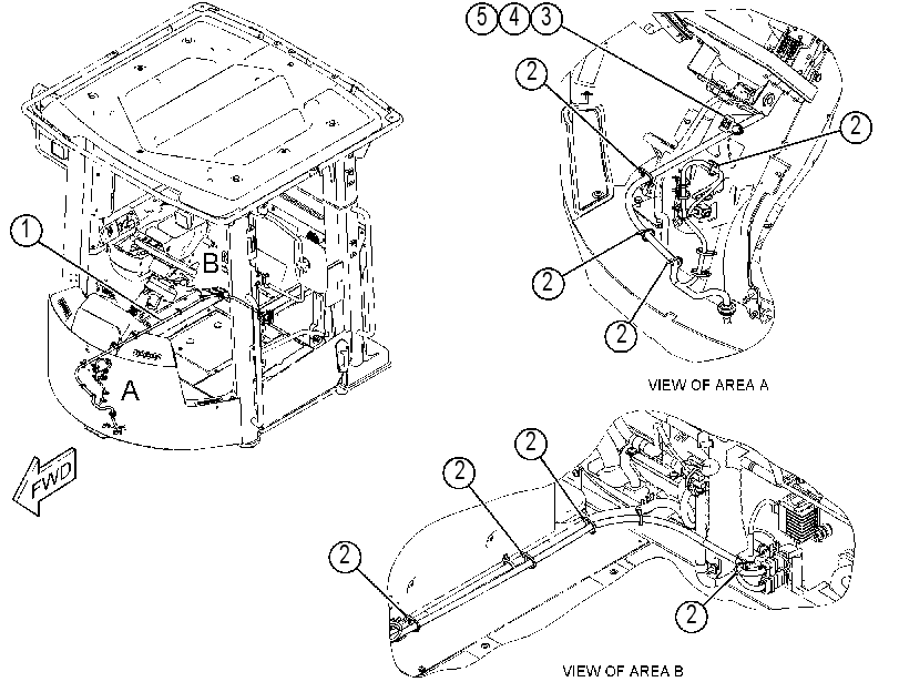 WIRING GP-STIC CONTROL 3835863 CAT