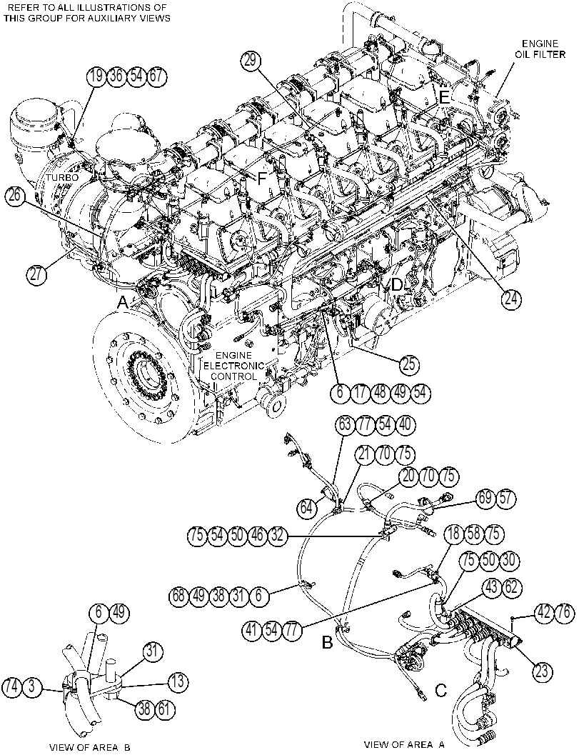 Проводка датчиков 4184667 CAT