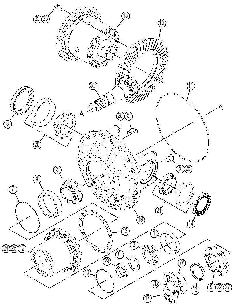 Дифференциал с конической передачей 3880376 CAT
