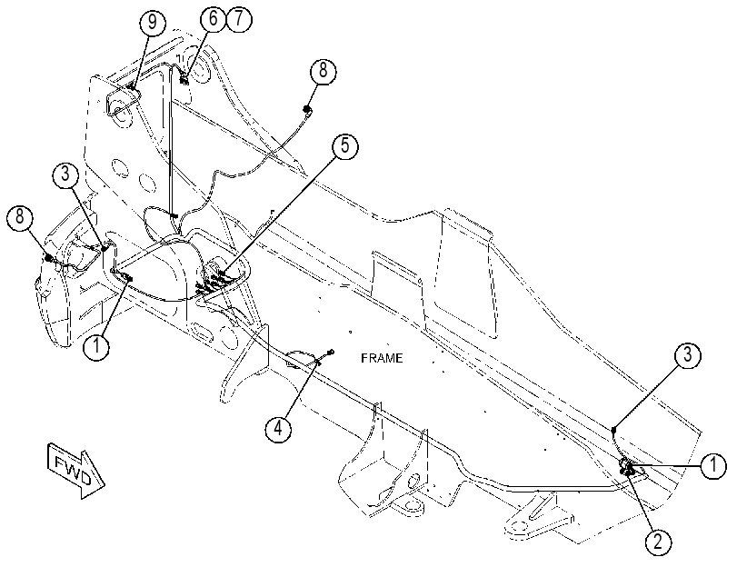 HARNESS AS-REAR CHASSIS 3681838 CAT
