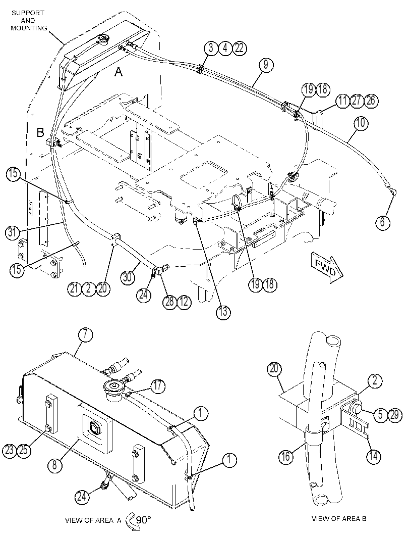 TANK & LINES GP-COOLANT 3781931 CAT