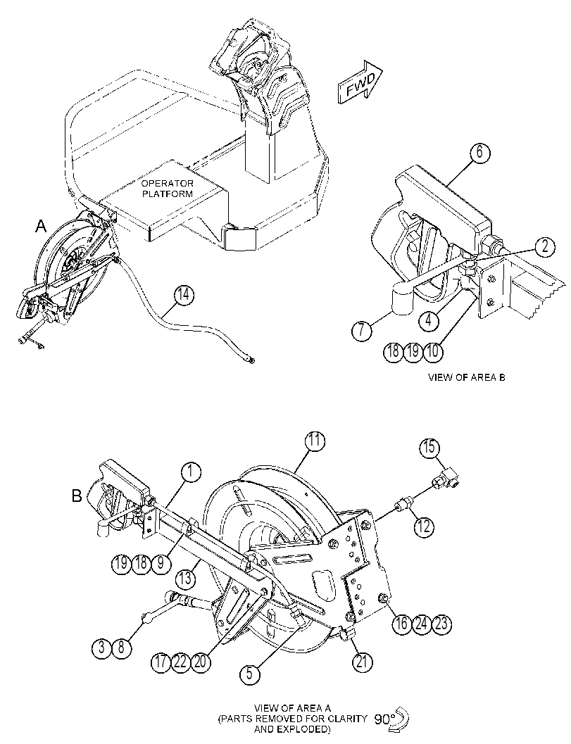 REEL GP-WASHDOWN HOSE 4636563 CAT