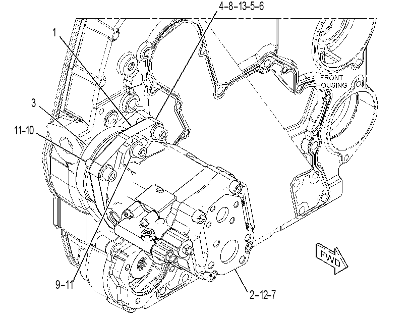 PUMP & MTG GP-BRAKE & HYD FAN 3647830 CAT