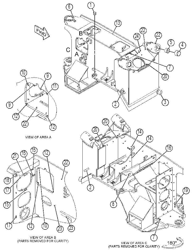 FRAME AS-FRONT 3836712 CAT