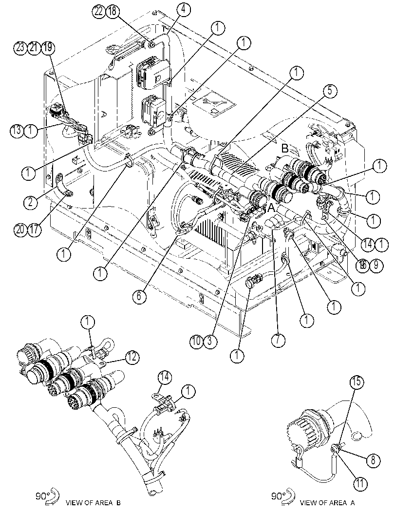 Проводка модуля AdBlue 4367456 CAT