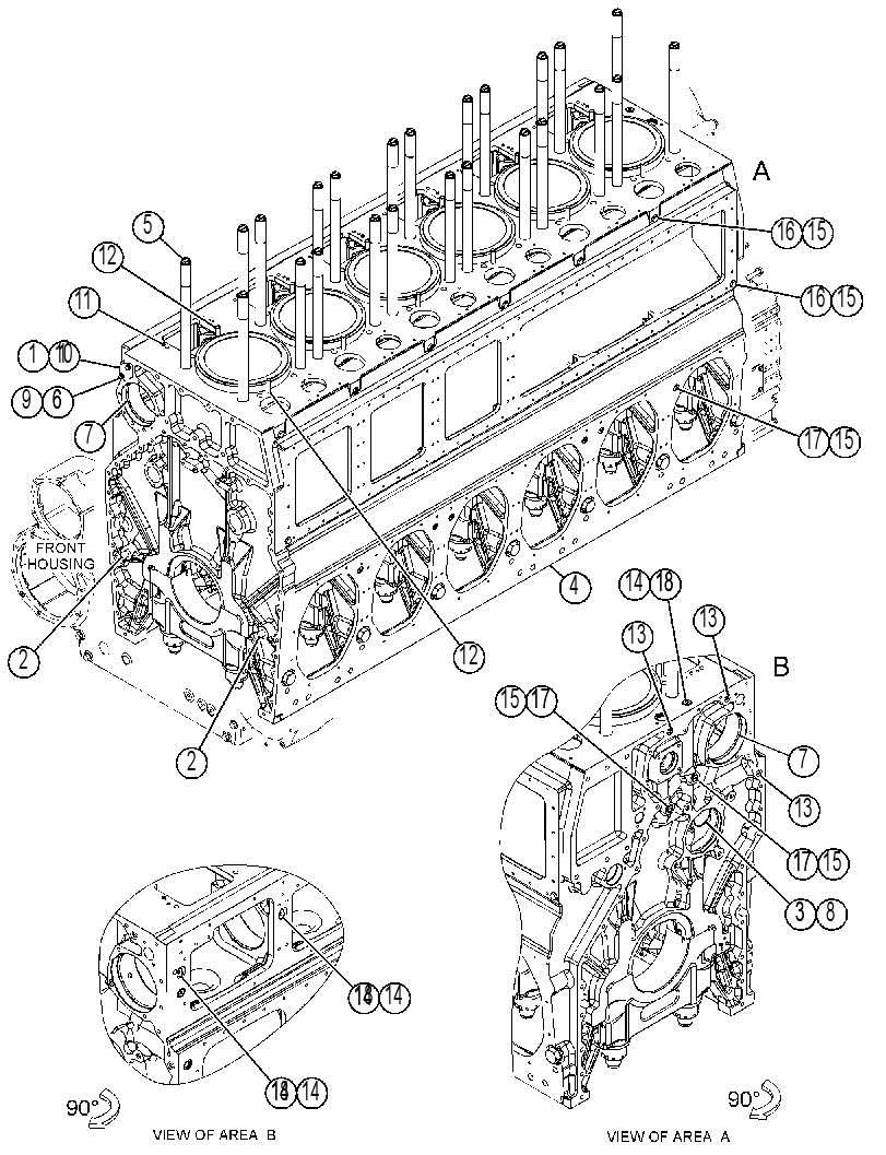Блок цилиндров 4254402 CAT