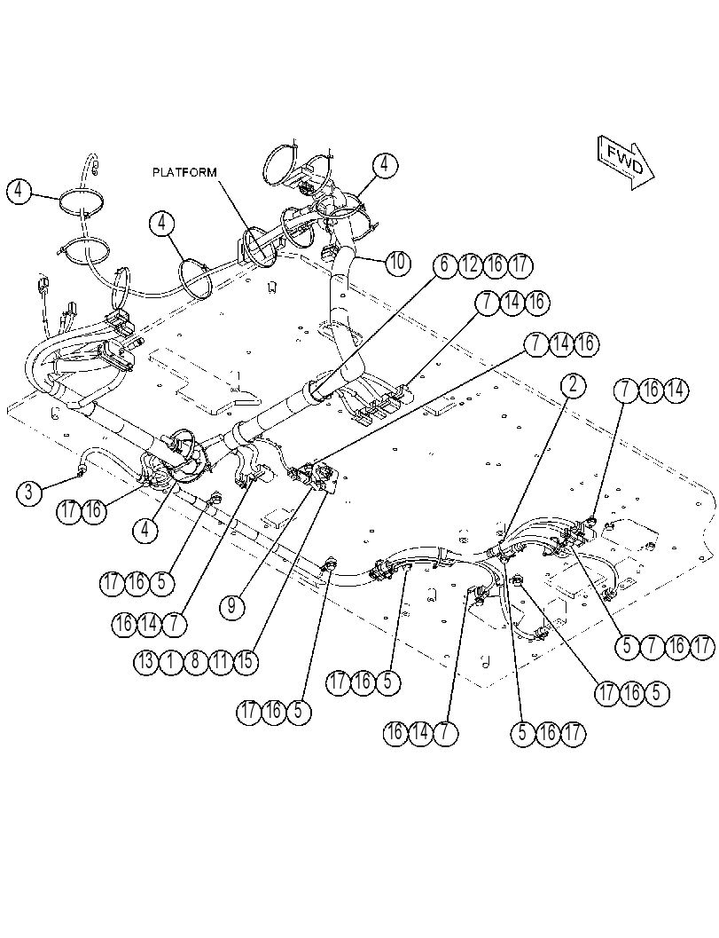 Проводка площадки 4526962 CAT