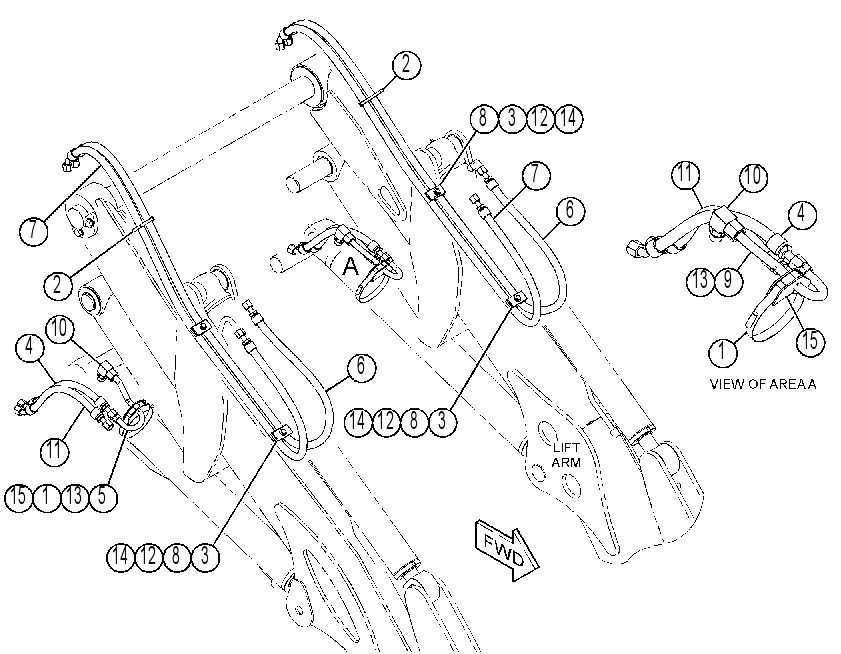 LINES GP-LIFT & TILT CYLINDER 3966938 CAT