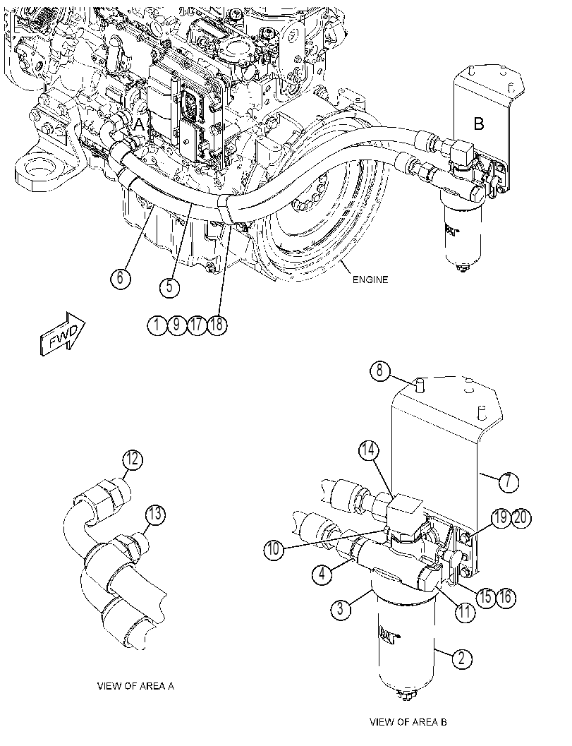 FILTER & MTG GP-ENGINE OIL 3934021 CAT