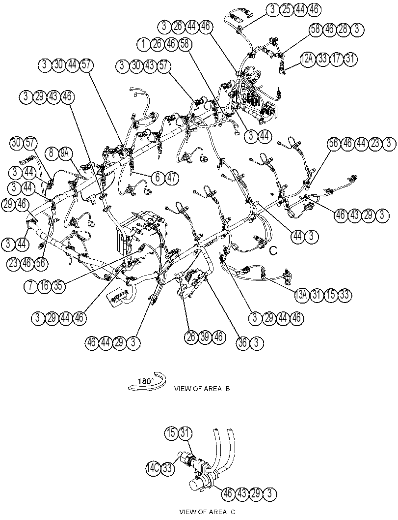 Проводка двигателя 3805440 CAT