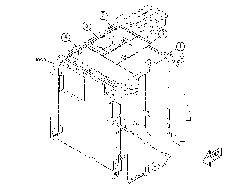 Крышка шумоизоляции в сборе 4416265 CAT