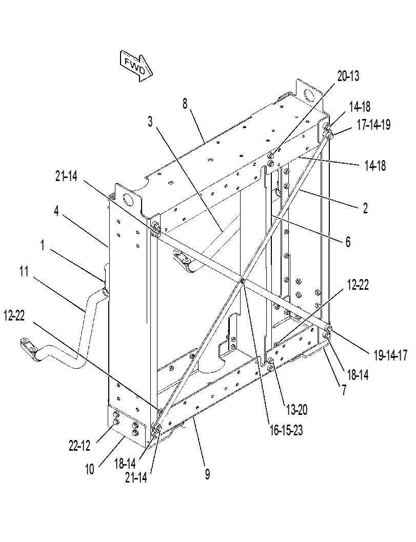 FRAME GP-RADIATOR 4447011 CAT