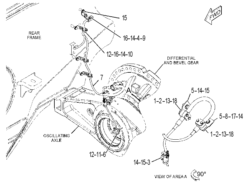 WIRING GP-AXLE TEMPERATURE 3746452 CAT