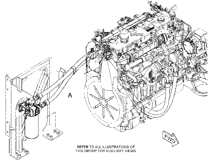 FILTER & MTG GP-ENGINE OIL 4446650 CAT