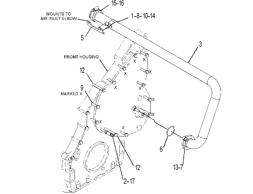 FASTENER GP-FRONT COVER 2299757 CAT