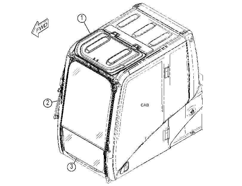 ROOF HATCH & WINDOW GP 4587375 CAT