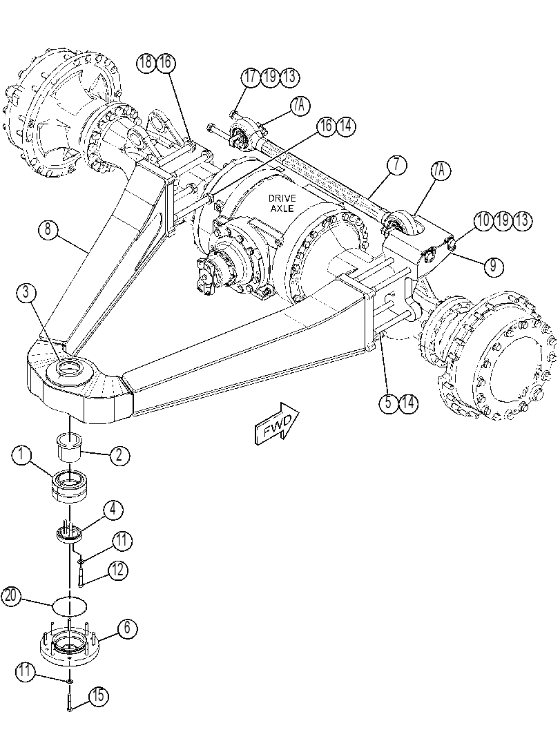 FRAME GP-FRONT SUSPENSION 3642251 CAT