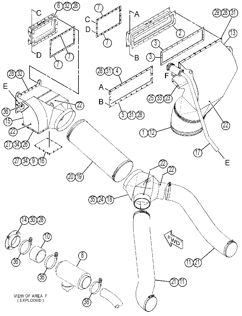 DUCT GP-AIR COOLING 4422581 CAT