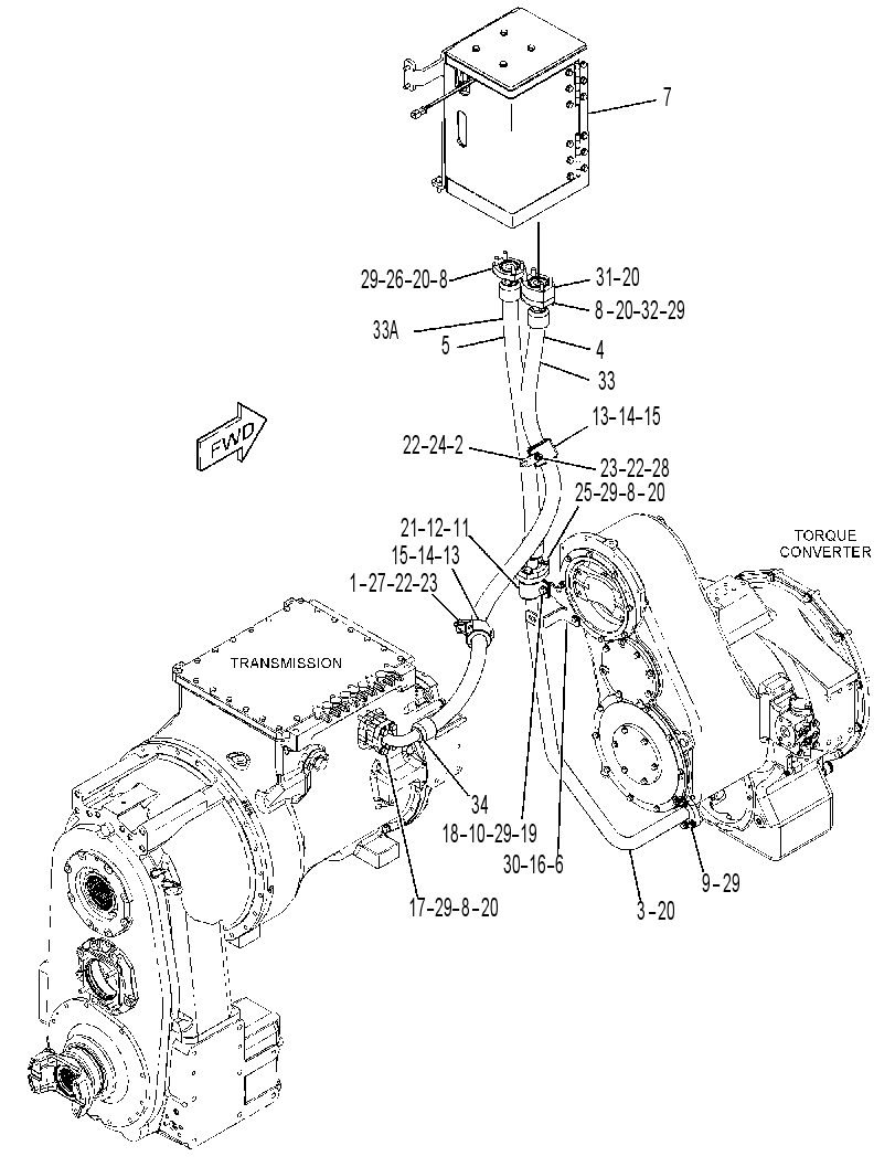 FILTER & LINES GP-TRANSMISSION 3859867 CAT