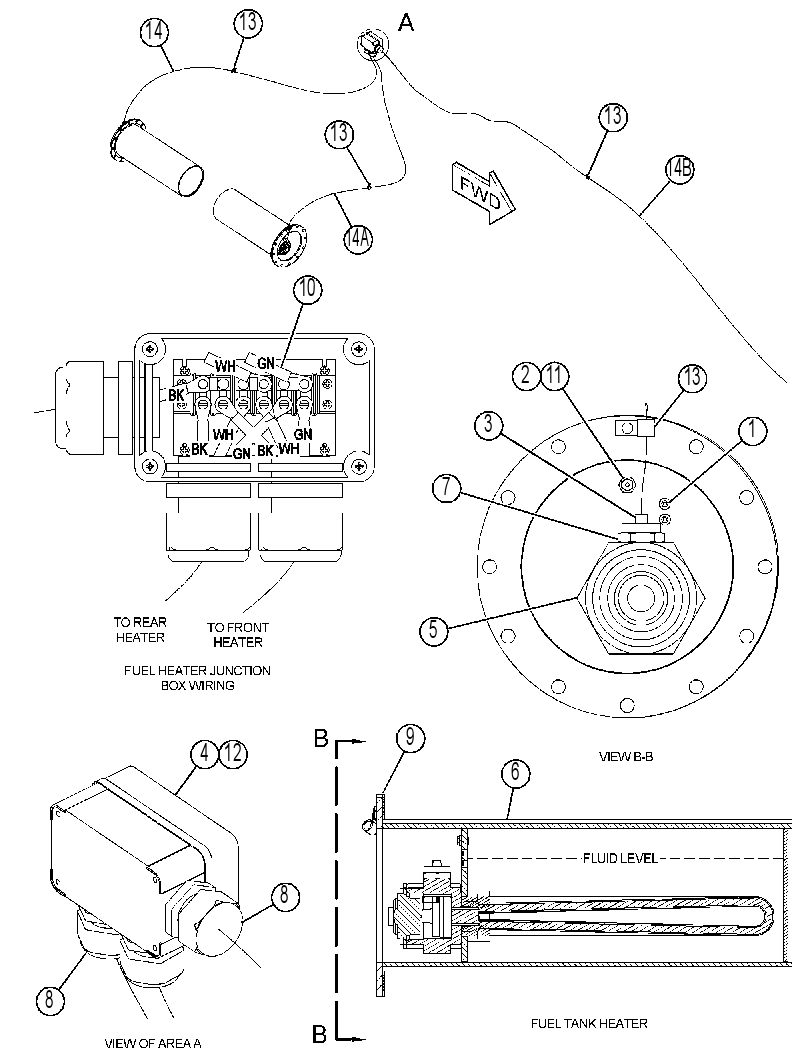 HEATER GP-FUEL 4422639 CAT