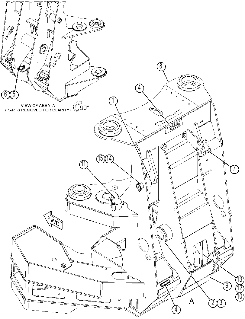 FRAME GP-HARVESTER HEAD 4608606 CAT