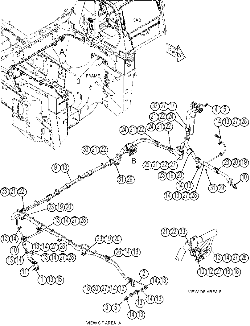 Проводка шасси 4549218 CAT