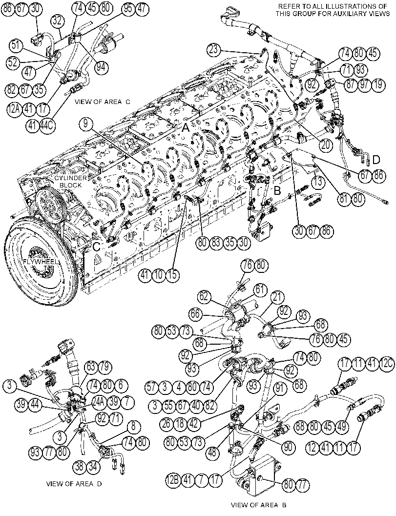 Проводка двигателя 4172926 CAT