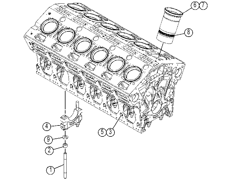 Блок цилиндров в сборе 4345141 CAT