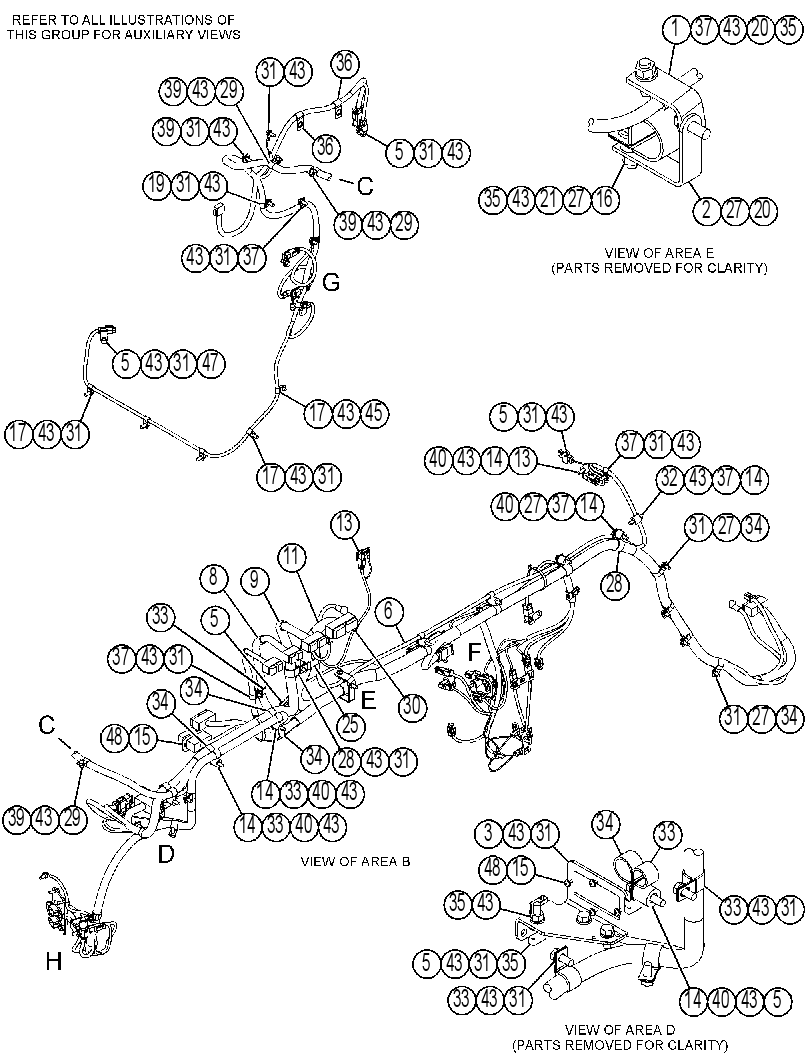 Проводка задняя 4504584 CAT