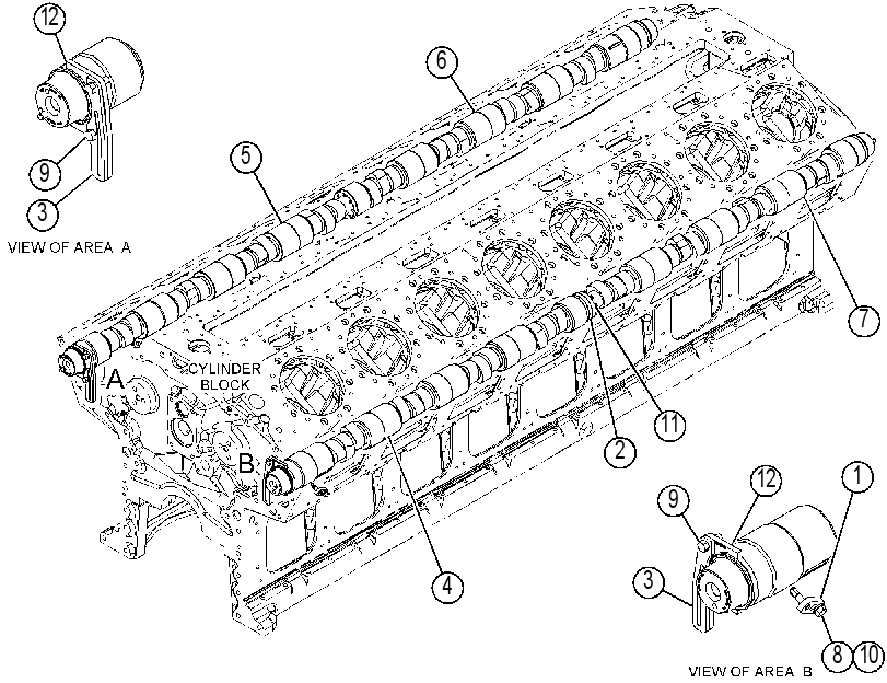 Распределительный вал 4387875 CAT