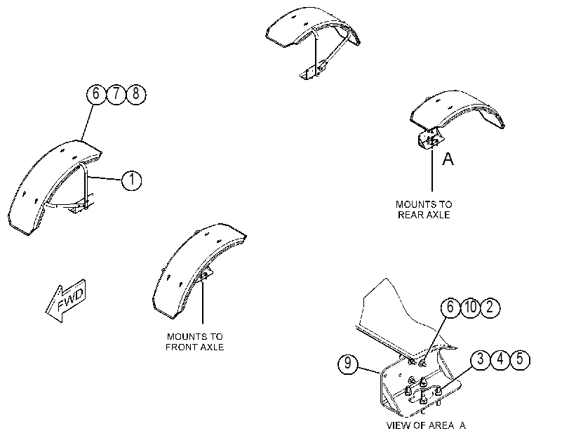 FENDER & MOUNTING GP 4668313 CAT