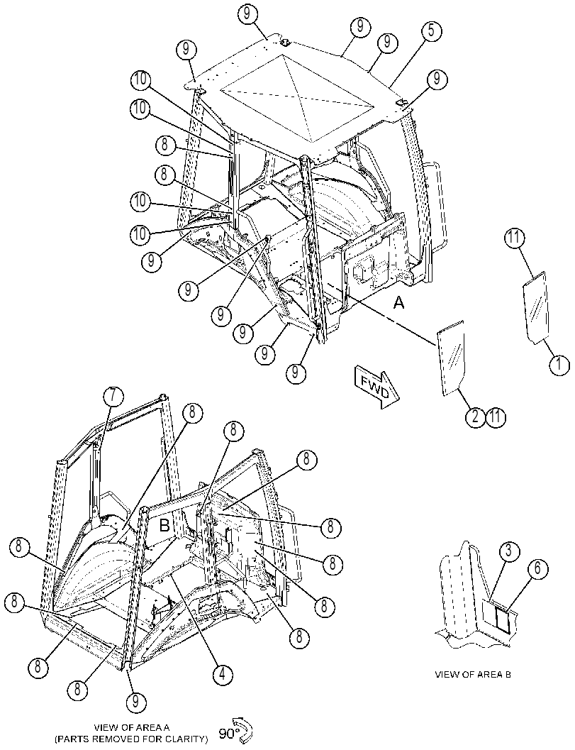 CANOPY GP-OPEN ROPS 3822297 CAT