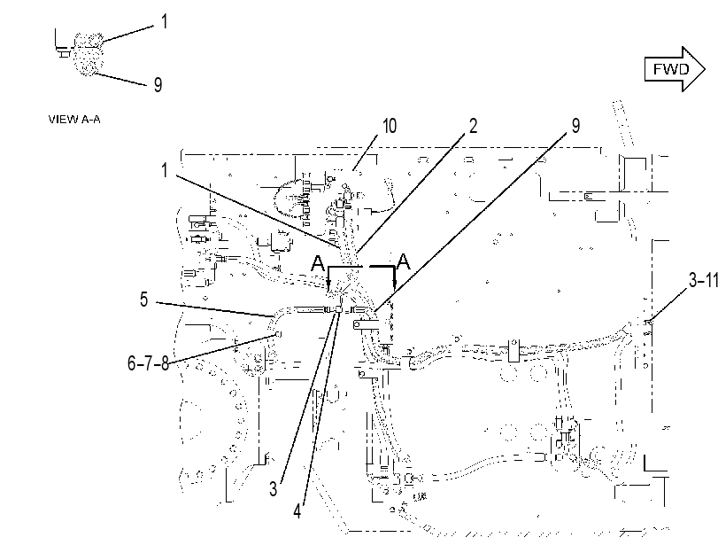 LINES GP-PARKING BRAKE 2914006 CAT