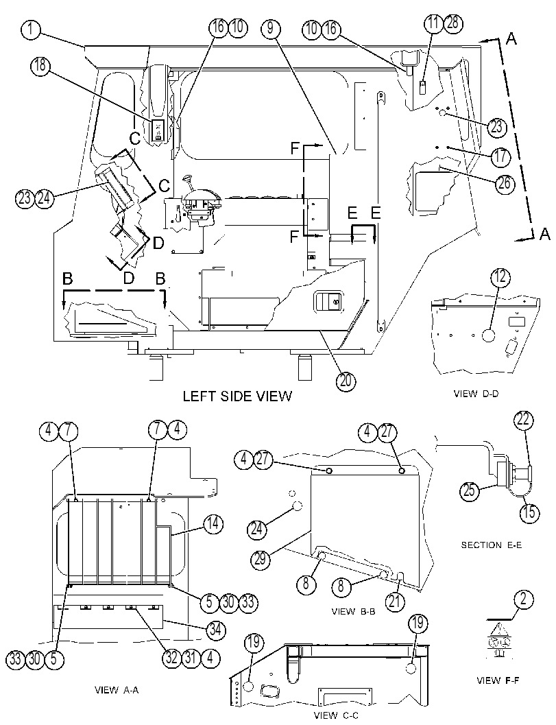 Кабина закрытая с ROPS 4442801 CAT