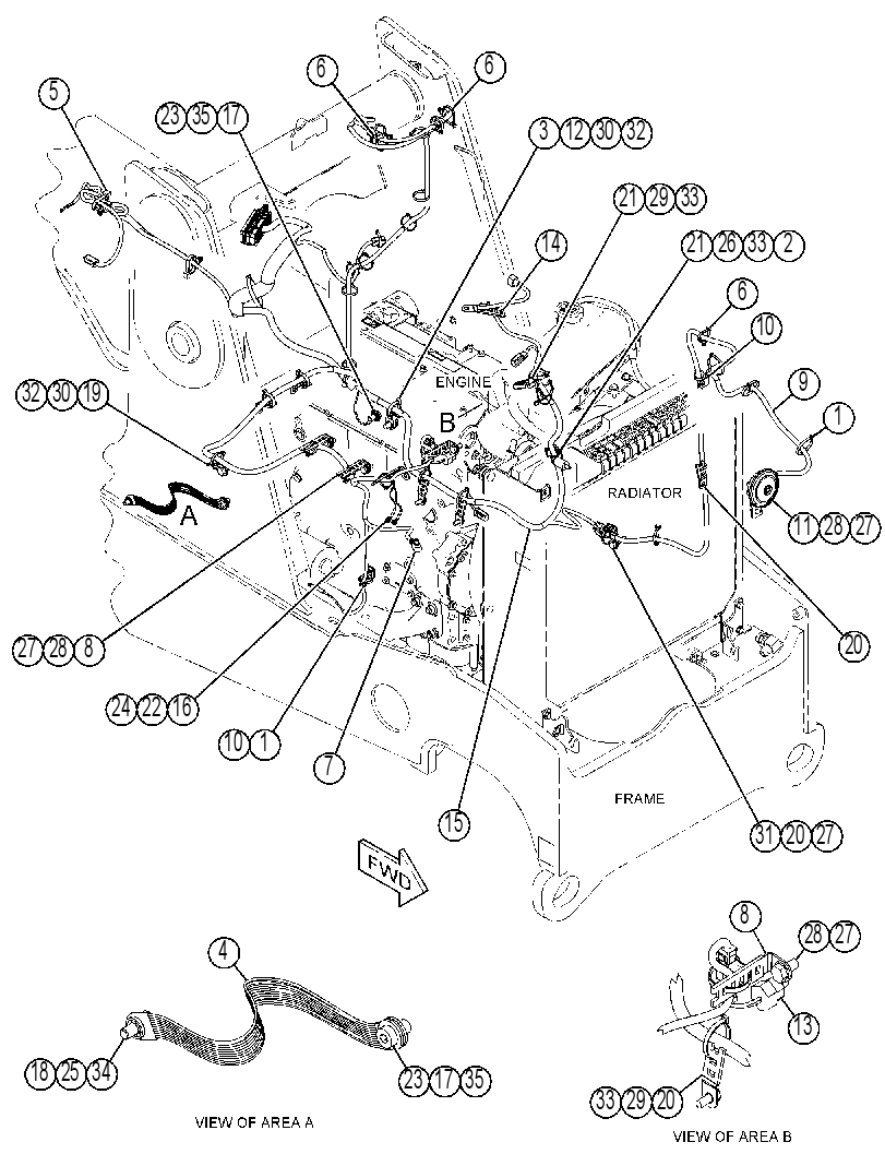 Проводка двигателя 4513822 CAT