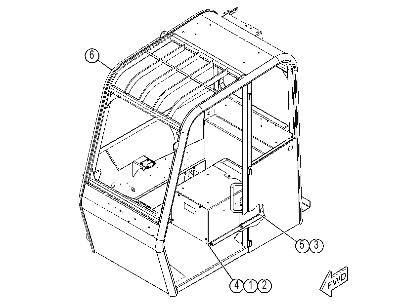 CAB GP-OPEN ROPS 4700857 CAT