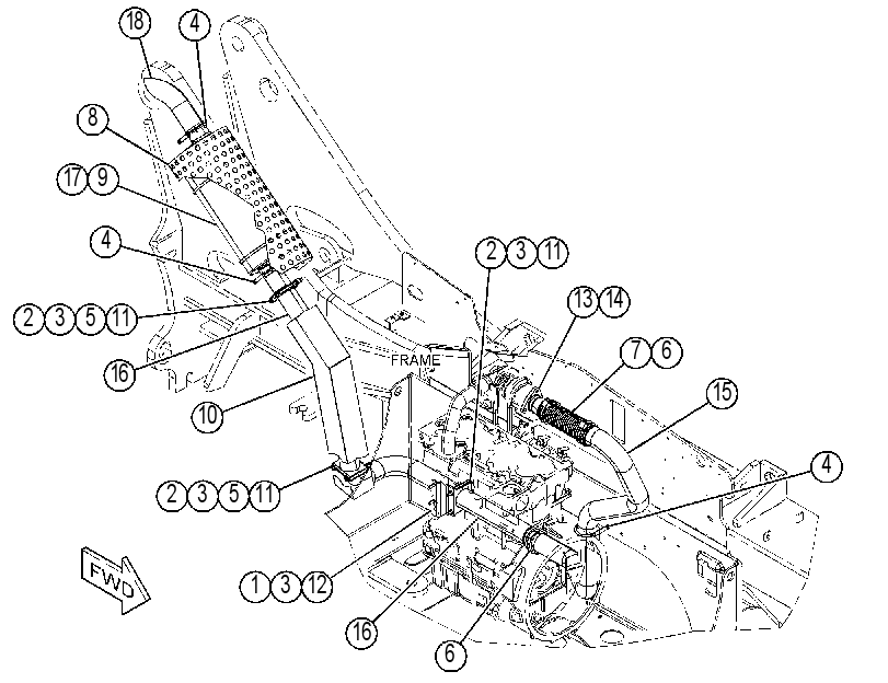 MOUNTING GP-MUFFLER 4641254 CAT