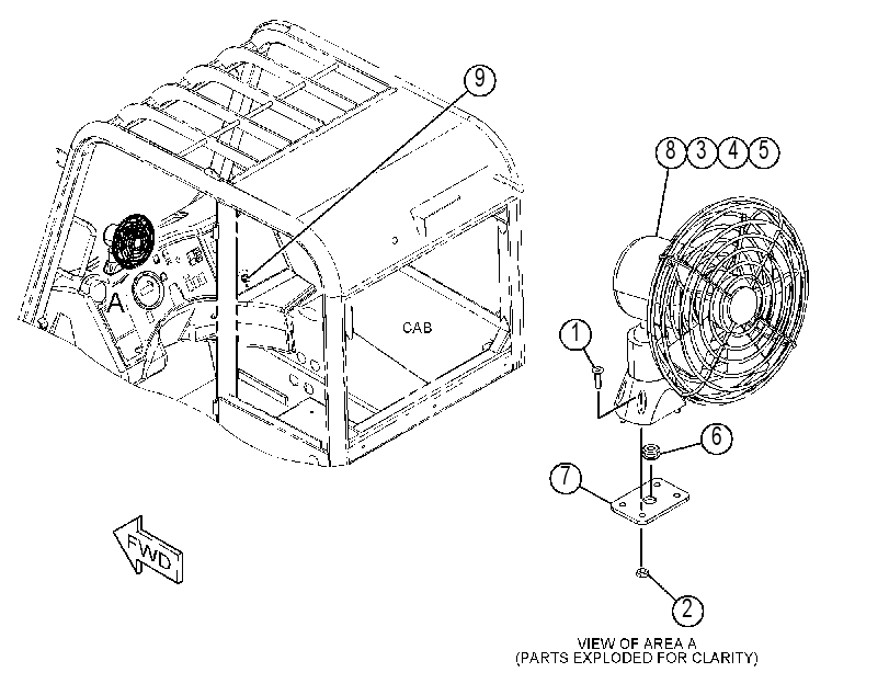 FAN GP-DEFROSTER 4636842 CAT