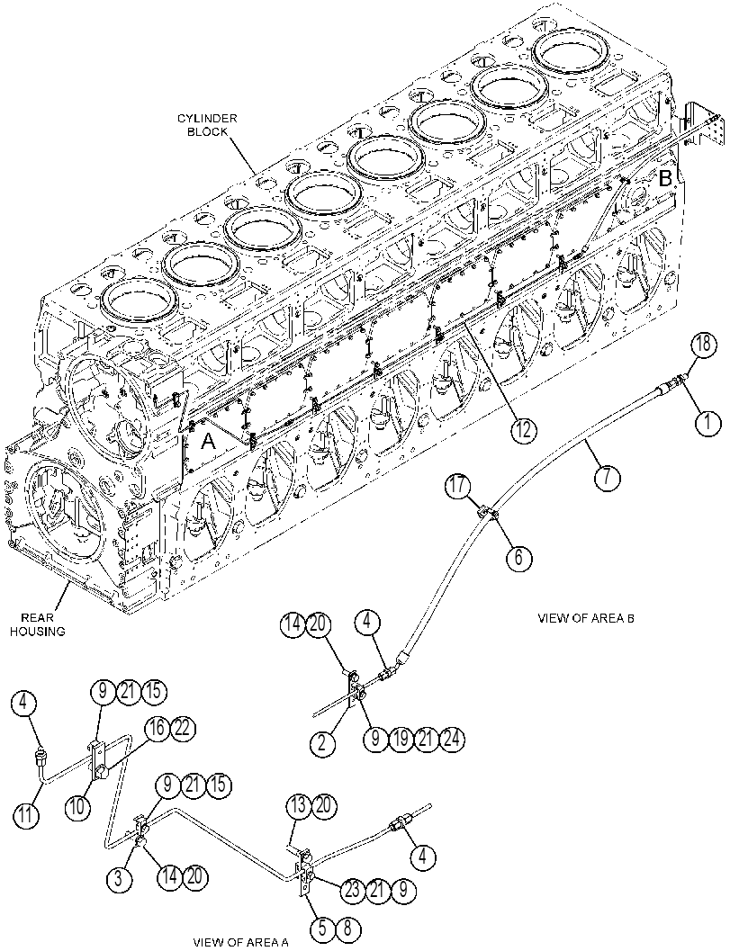 Трубопроводы панели приборов 4656974 CAT