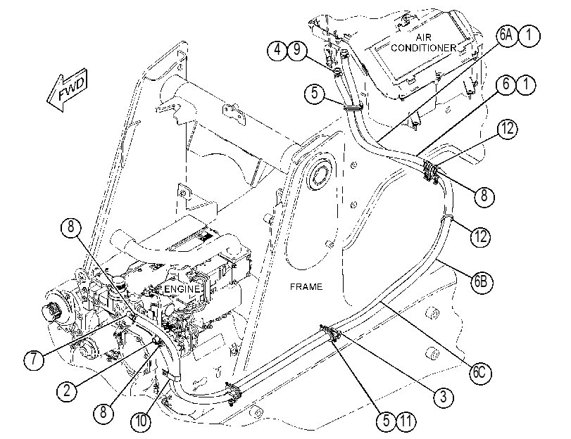 LINES GP-HEATER & AIR COND 4322843 CAT