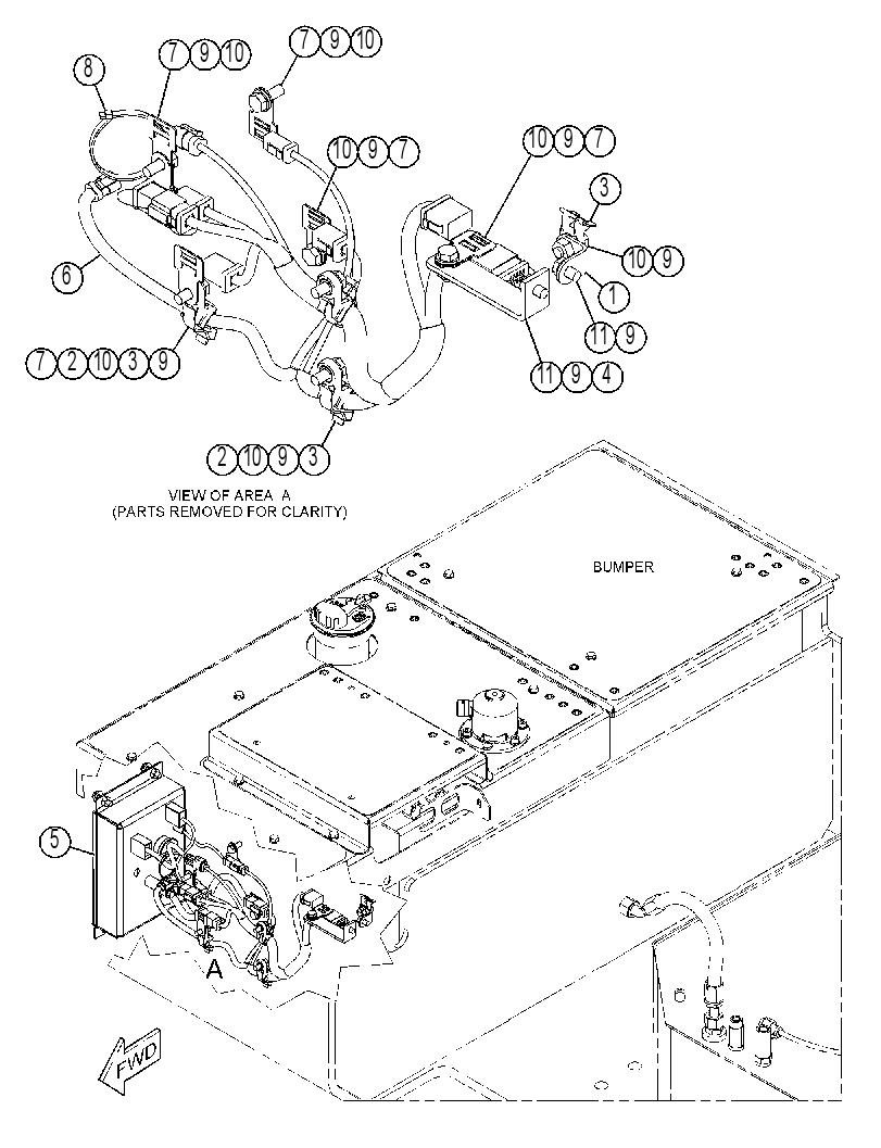 WIRING GP-BUMPER 3774812 CAT