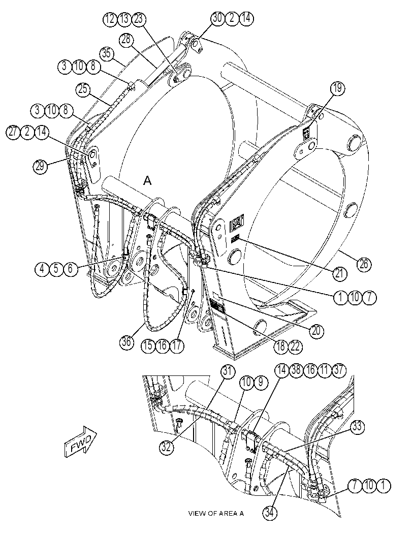 FORK GP-LOG 3968852 CAT