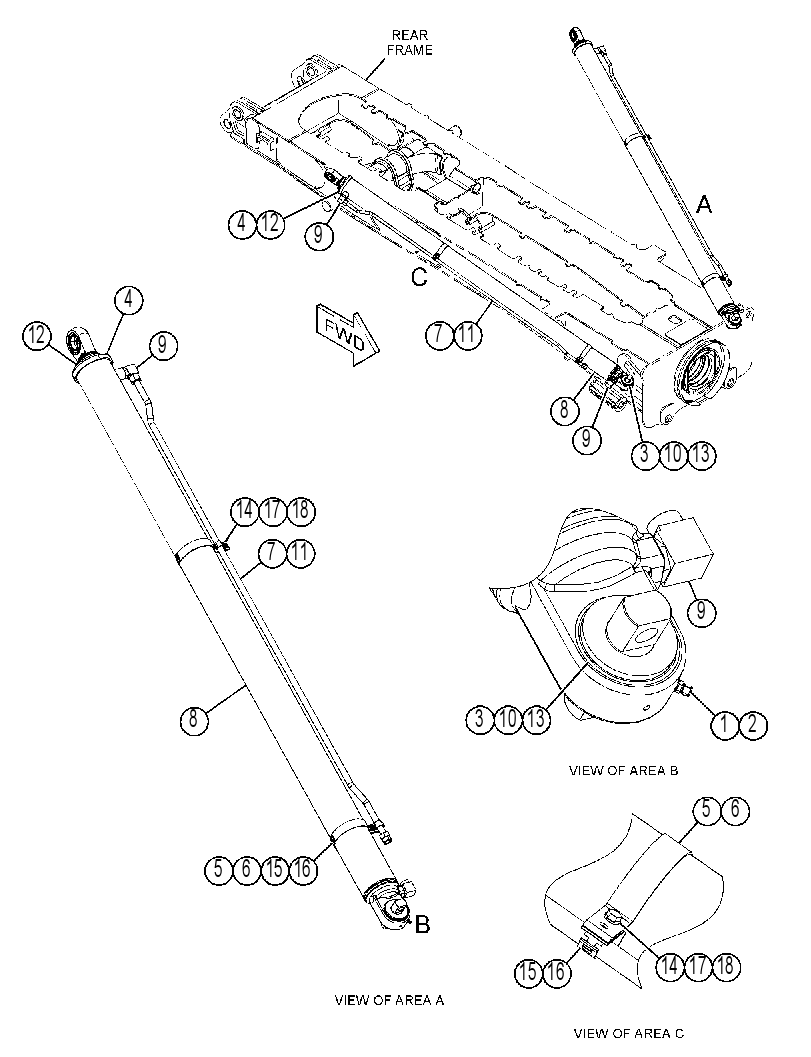CYLINDER & MTG GP-HOIST 3693750 CAT