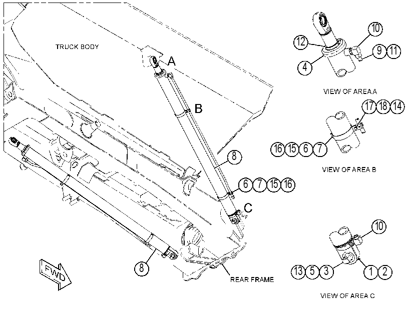 CYLINDER & MTG GP-HOIST 4515880 CAT