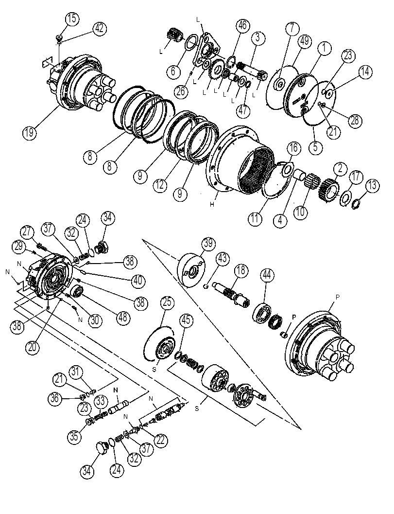 DRIVE GP-TRAVEL MOTOR & FINAL 1465496 CAT