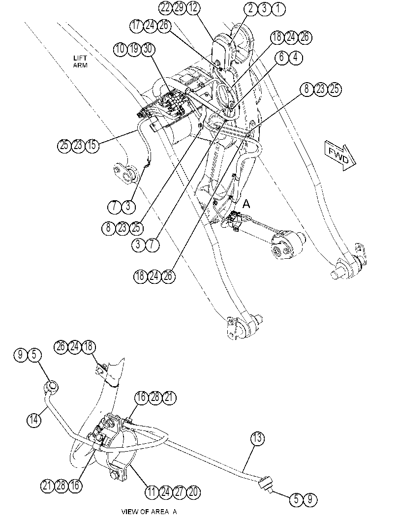 LINES GP-FRONT LUBRICATION 4243833 CAT